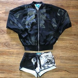 Adidas Smoke Rita Ora Set Jacket + Shorts S/M EUC